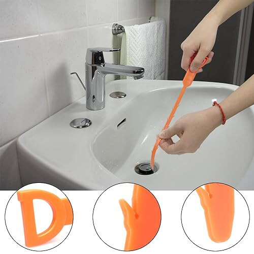 Forlivese Tıkanıklık Açıcı, Tıkanıklık Giderici, Saç Yılanı Aracı Tıkanıklık Açıcı, Lavabo Yılanı Kanalizasyon Mutfak Lavabo Banyo Küvet Tuvalet Tıkanıklığı Giderme Temizleme Aracı, 3'lü Paket 25 İnç - 2