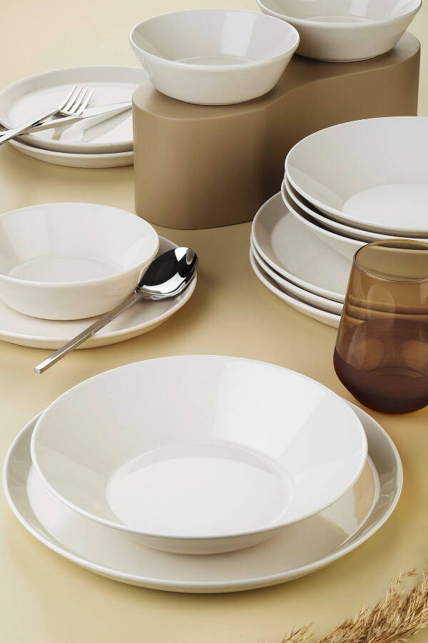 Forza 24 Piece 6 Person Dinner Set Chalk White - 2