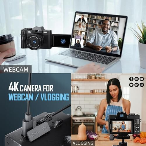 Fotoğraf, Video/Vlogging İçin 4K Dijital Kamera, WiFi ve Uygulama Kontrolüyle YouTube Kamerası, 32GB TF Kart ve 2 Pil ile Seyahat Kamerası, Kompakt Kamera, Harika Hediye Seçeneği (S100) - 11