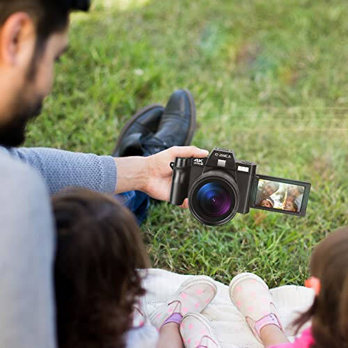 Fotoğrafçılık İçin 4K Dijital Kameralar, Vlogging İçin 48MP/60FPS Video Kamera, WiFi & Uygulama Kontrolü ile YouTube İçin Vlogging Kamerası, 32GB TF Kartlı Küçük Kamera. Geniş Açı ve Makro Lens... - 3