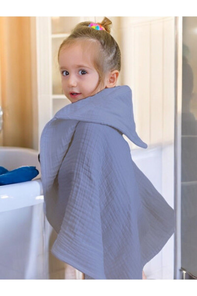 Four-Layer Muslin Baby Kid Towel Swaddle Bath Towel Cotton Beach Towel Poncho 4 Layers - 1