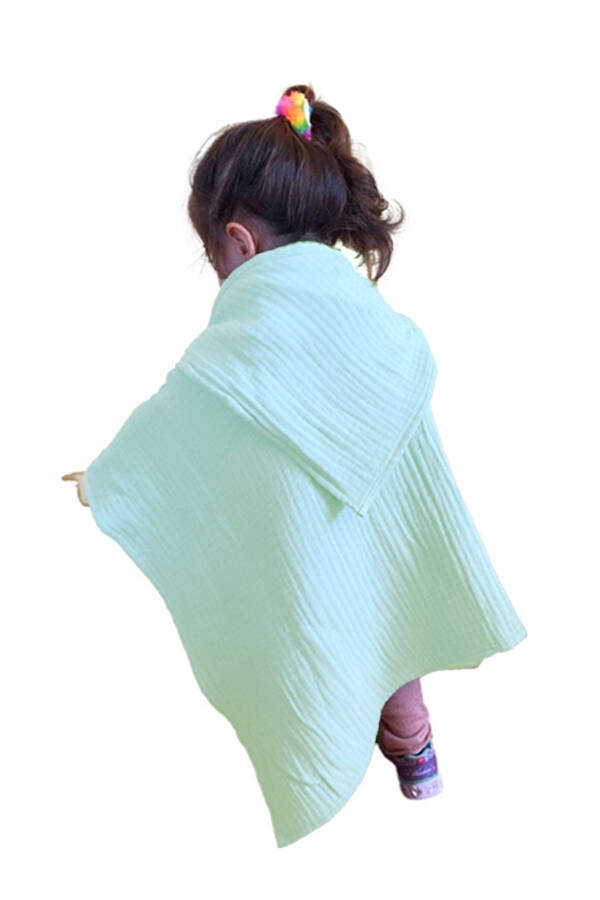 Four-Layer Muslin Hooded Baby Kid Towel Swaddle Bath Towel Cotton Beach Towel Poncho 4-Layer - 6