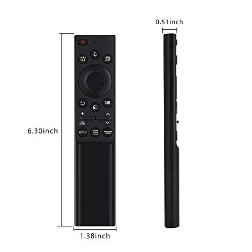 Fourmor Original Voice Remote Control - BN59-01357A Solar Charging for Samsung 2021 and 2022 and 2023 Smart TVs. Also Bn59-01358F Full Function Replacement - 2