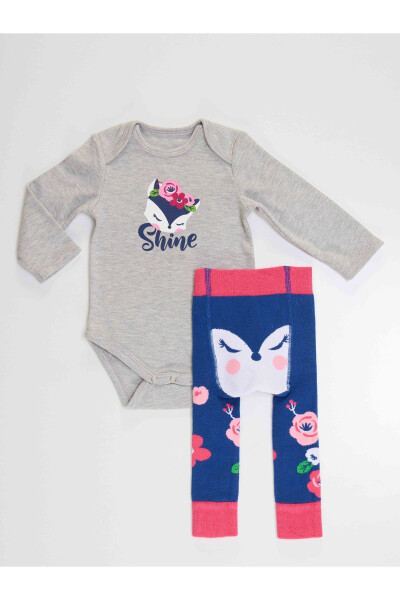 Fox Baby Girl Bodysuit Leggings-Pants Set - 14