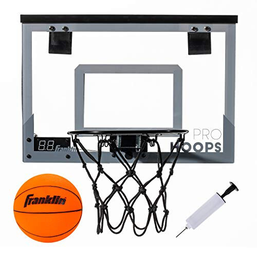 Franklin Sports Mini Basketball Hoops - Kids Indoor Over The Door Mini Hoop + Basketball Sets - Perfect Game Accessory for Bedroom + Office - 1