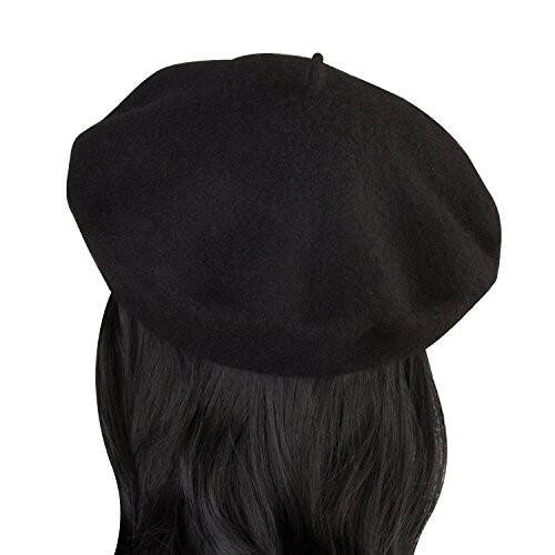 French Beret, Lightweight Casual Classic Solid Color Wool Beret - 9