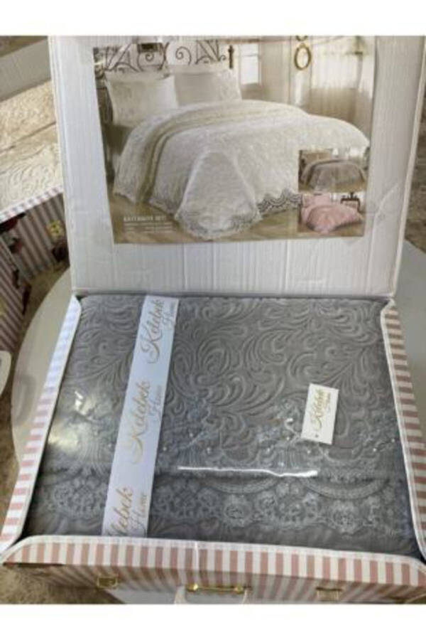 French Lace Blanket Set Powder Dowry Set - 25