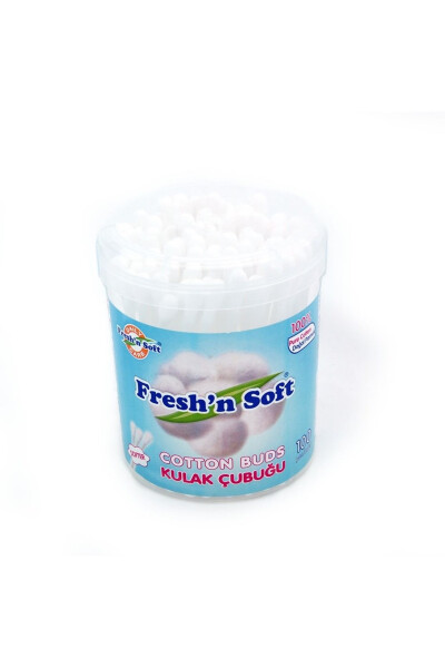 Fresh'n Soft Quloq Tozalash Chopshiklari Standart 100 dona Silindr - 1