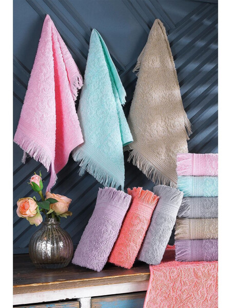 Fringes | 12 Pack 30x50 Cm Hand & Face Towel Set | Kitchen Towel - 10