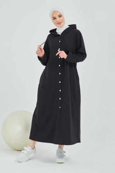 Front buttoned modest coat - 2