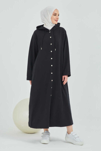 Front buttoned modest coat - 3