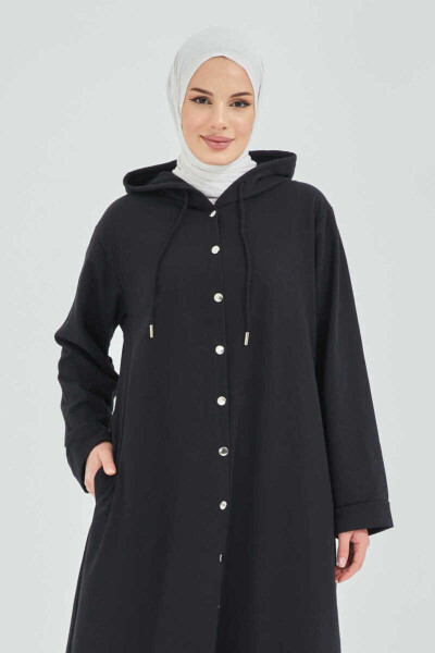 Front buttoned modest coat - 4