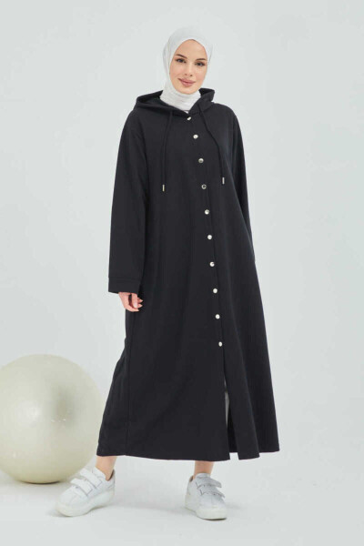 Front buttoned modest coat - 5