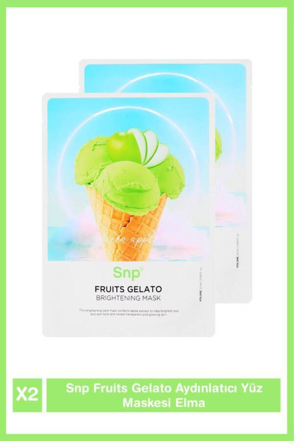 Fruıts Gelato Brightening Face Mask Apple 2 Pack - 1