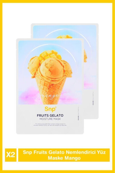 Fruits Gelato Nemlendirici Yüz Maskesi Mango 2'li Set - 1