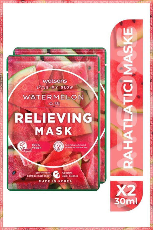 Fruity Mask Watermelon Relieving Mask, 2 Pack - 1