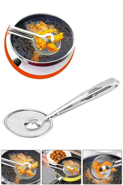 Fry Oil Tongs Strainer Steel Whisk Mixer Luxury Serving Set Colander Ladle Potato Peeler Julienne - 9