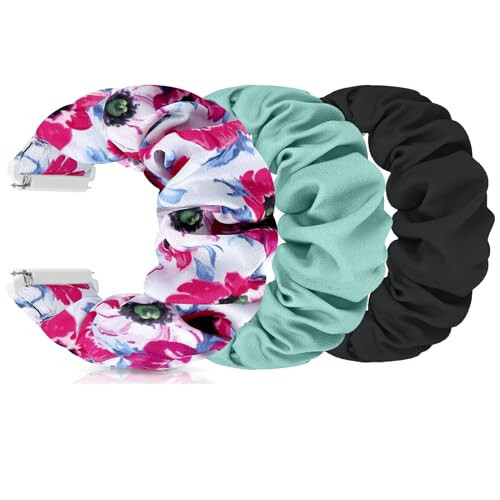 FTYQUEE Scrunchies Saat Kayışları 16mm 18mm 19mm 20mm 22mm Saat Kayışları ile Uyumludur Hızlı Çıkarma Yedek Bileklik, Esnek Kayış Kumaş Bantlar Erkekler Kadınlar için - 1