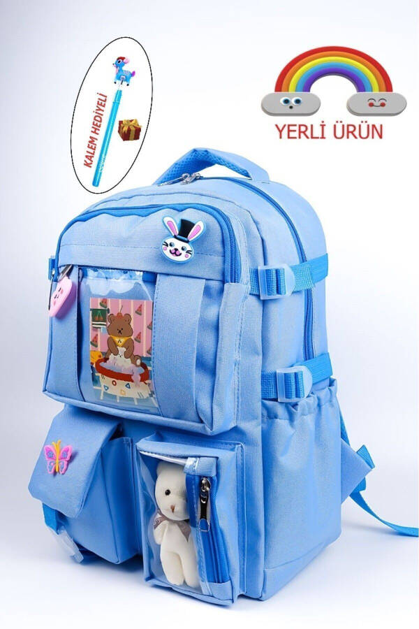 Full accessory, kawaii Korean style orthopedic daily school backpack - 1