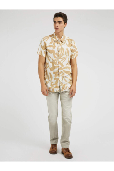 Full Printed Men's Shirt - Camel - 2