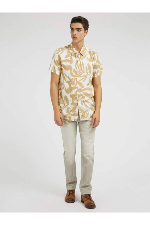 Full Printed Men's Shirt - Camel - 2