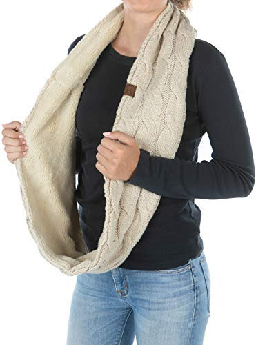 Funky Junque Exclusives Infinity Scarf Womens Winter Warm Cable Knit Circle Wrap - 1