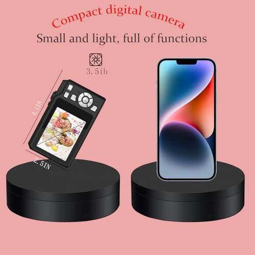 Fuomorz Digital Camera, 2.7inch TFT Kids Camera, with 16X Zoom Anti Shake Camera, Mini Camera Support Video/Selfie/Continuous Shooting, Supports up to 48 Million Pixels, for Boys Girls Kids - 4