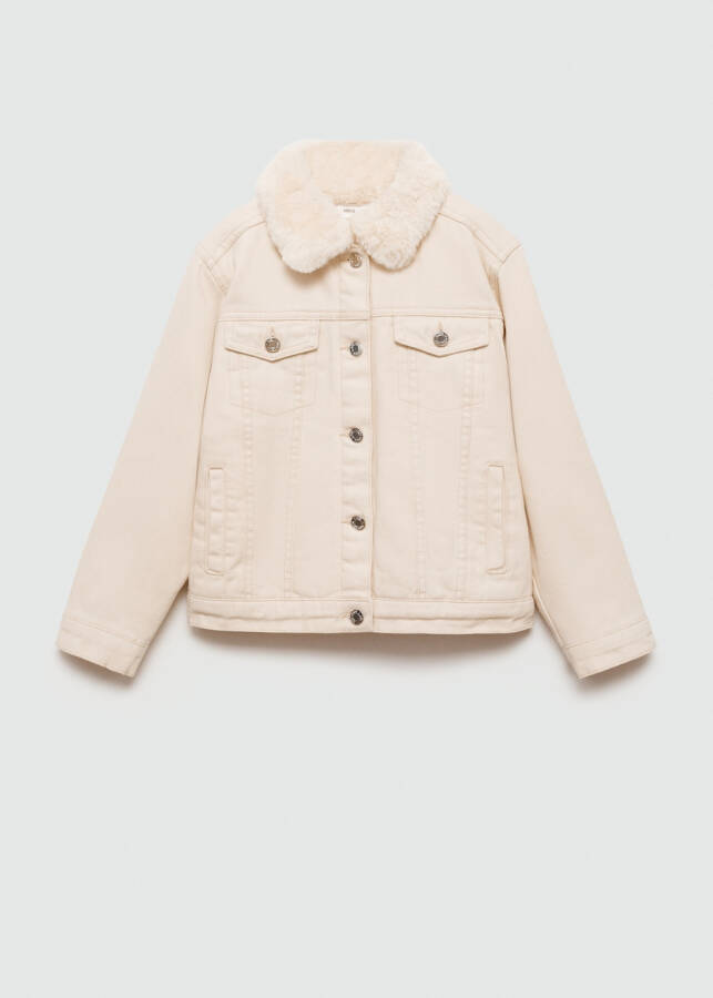 Fur lined jacket - Sand beige - 6