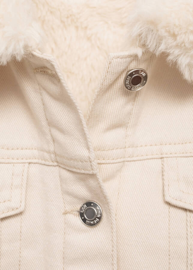 Fur lined jacket - Sand beige - 8