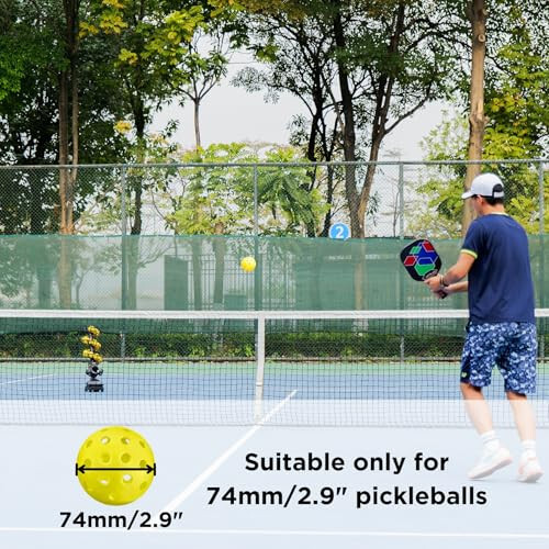 Furlihong 3802PBH Pickleball Makinesi, Ayarlanabilir Hız ve Açı, Otomatik Salınım Tabanlı Pickleball Fırlatıcı, Güç Bankası/Piller/AC Gücü ile Çalıştırılıyor, Tüm Seviyeler İçin Antrenman - 1