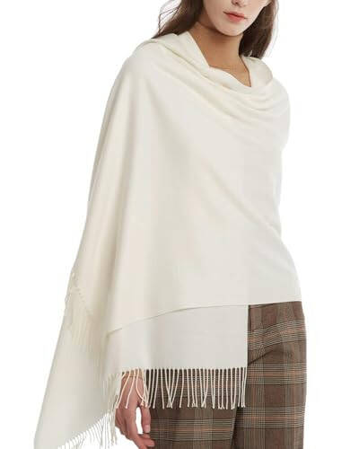 FURTALK Womens Pashmina Shawl Wraps Cashmere Feel Winter Scarf Soft Warm Blanket - 22