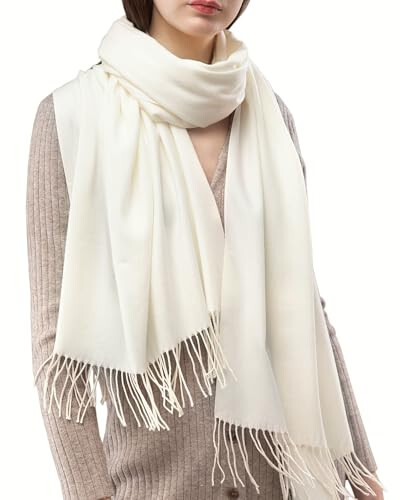 FURTALK Womens Pashmina Shawl Wraps Cashmere Feel Winter Scarf Soft Warm Blanket - 18