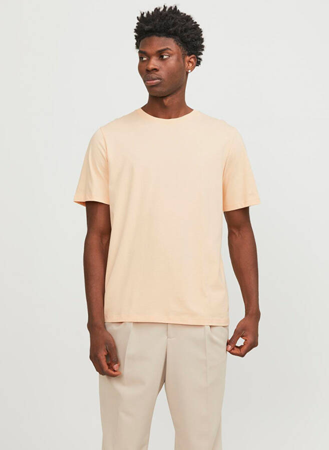 Футболка мужская Jack & Jones с круглым вырезом оранжевого цвета JJEORGANIC BASIC TEE SS O-NECK NOOS - 1