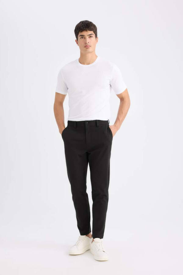 Футболка с круглым вырезом Slim Fit Премиум Качество Basic с коротким рукавом из хлопка Белый - 2