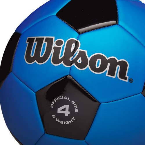 Футбольный мяч WILSON Traditional, для взрослых, размер 4, черный/синий - 3