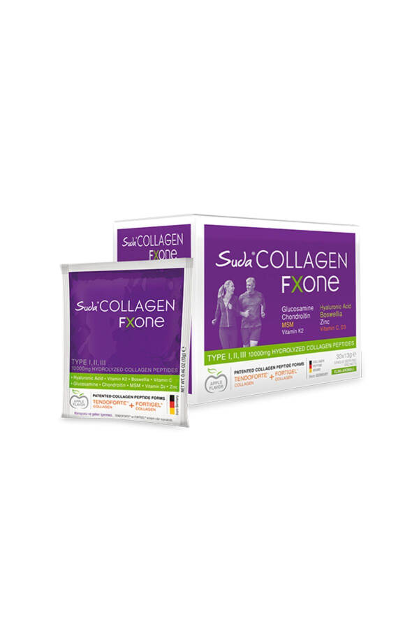 Fxone Apple Flavored Collagen 12gx30 Sachets (Collagen - MSM - Glucosamine - Chondroitin - White Mulberry Extract) - 2