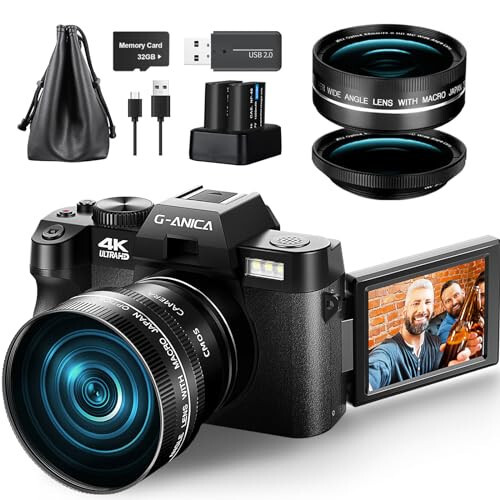 G-Anica Dijital Fotoğraf Makineleri, Fotoğrafçılık için 48MP ve 4K Video/Vlogging Kamerası, WiFi ile YouTube İçin - 1