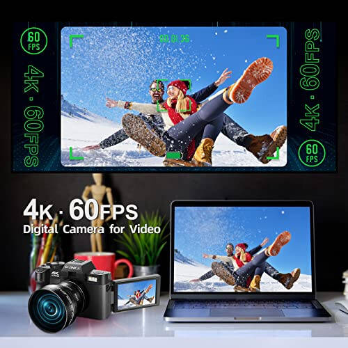 G-Anica Dijital Fotoğraf Makineleri, Fotoğrafçılık için 48MP ve 4K Video/Vlogging Kamerası, WiFi ile YouTube İçin - 2