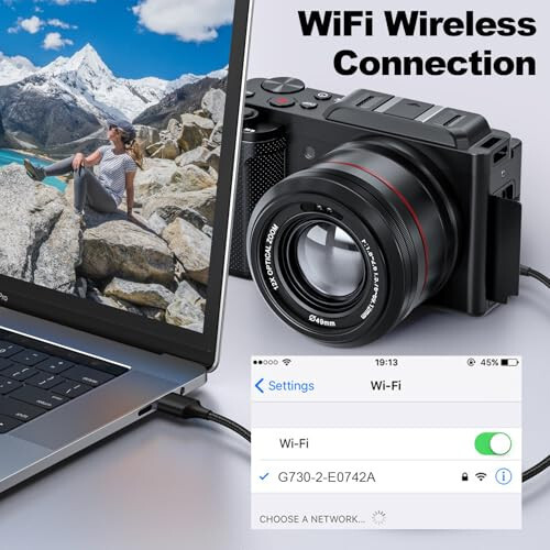 G-Anica Raqamli Kamera, Fotografiya uchun 5K va 12X Optik Kameralar, YouTube uchun 48MP Vlogging Kamerasi, Video Kamera, Wi-Fi va HDMI Chiqishi, 32GB SD Karta (2 Batareya) - 7