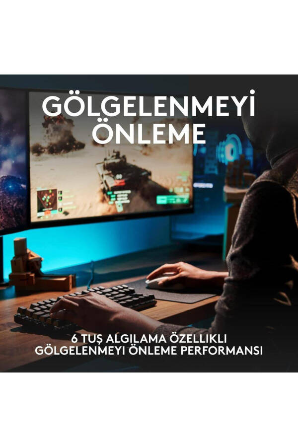 G G413 Se Tkl Aydınlatmalı Türkçe Q Mekanik Siyah Oyun Klavyesi - 920-010564 - 13