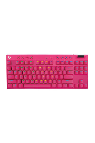 G Pro X Lightspeed Simsiz Taktil Inglizcha Q Magenta O'yin Klaviaturasi - 920-012159 - 1