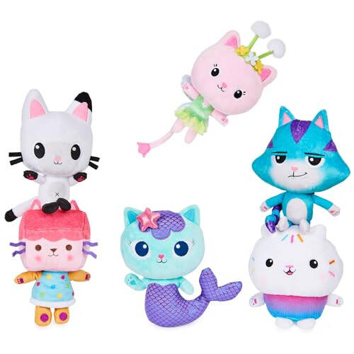 Gabby's Dollhouse, 7-inch Cakey Cat Purr-ific Plush Toy, Kids Toys for Ages 3 and Up - 9