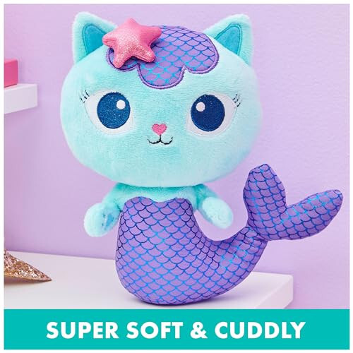 Gabby's Dollhouse, 8-inch Mercat Purr-ific Plush Toy, Kids Toys for Ages 3 and up - 35