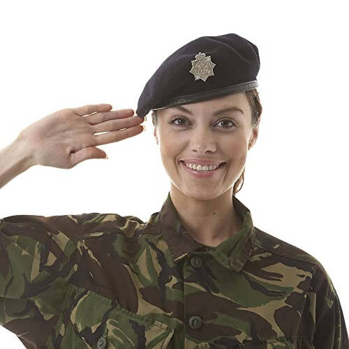 Gajaous British Military Berets for Men and Women, Wool and Leather Beret Hats, Multiple Colours Army Beret - 2