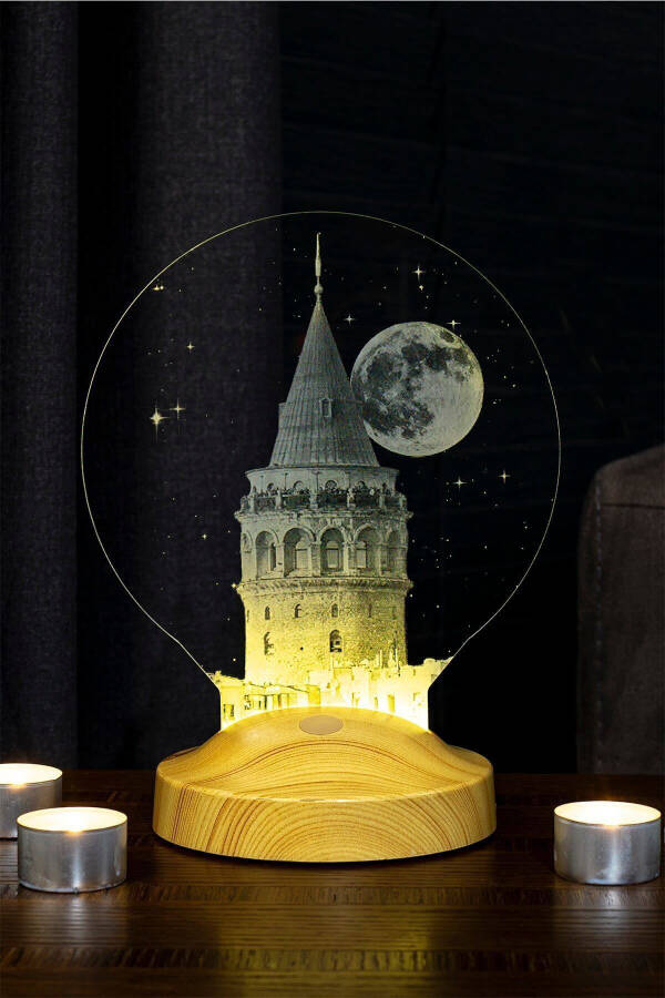 Galata Tower LED Lamp, Istanbul Souvenir Night Light, Personalized Birthday Gift Lamp - 6