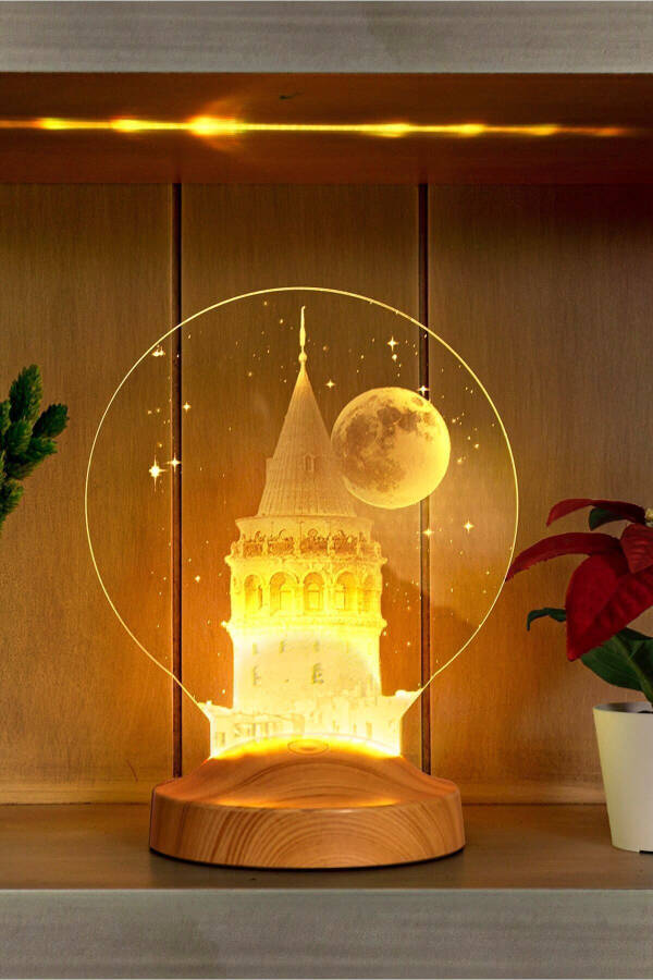 Galata Tower LED Lamp, Istanbul Souvenir Night Light, Personalized Birthday Gift Lamp - 7