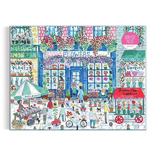 Galison Michael Storrings Market in Bloom – 2000 Piece Puzzle Fun and Challenging Activity with Bright and Bold Artwork of Sunny City Market and Flowers for Adults and Families - 6