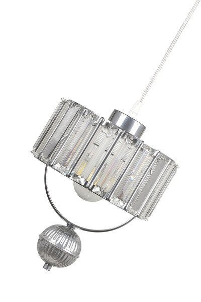 Galon Single Lux Crystal Chandelier Chrome - 4