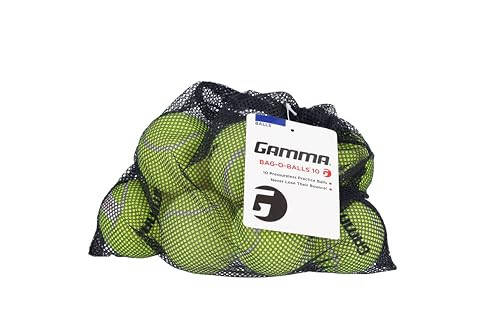 GAMMA Pressureless Tennis Ball Bags, 10, 12, 18, and 20 Pack Sizes, Tennis Lessons & Practice, Longer Durability & More Bounce, Colored Tennis Balls, Pet Toys, Dog Ball, Tennis Training, Coaching - 1