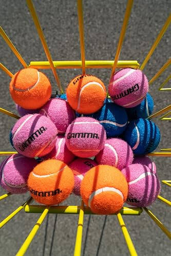 GAMMA Pressureless Tennis Ball Bags, 10, 12, 18, and 20 Pack Sizes, Tennis Lessons & Practice, Longer Durability & More Bounce, Colored Tennis Balls, Pet Toys, Dog Ball, Tennis Training, Coaching - 6